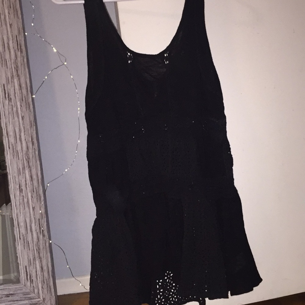 Black boho shirt dress